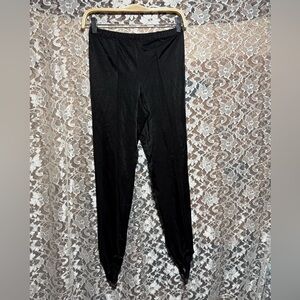 Frederick's of Hollywood vintage 80s Black Leggings w stirrups small excellent